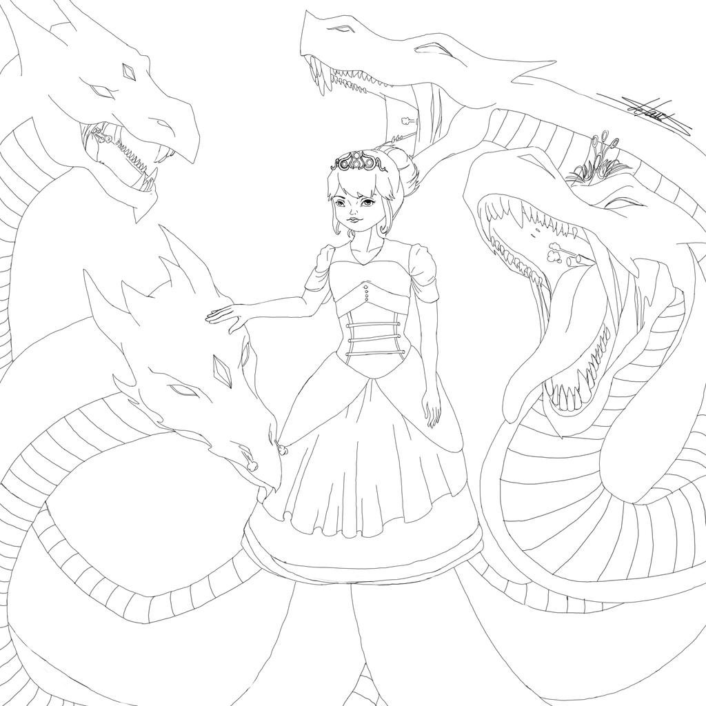 SMITE - Princess Scylla - Lineart