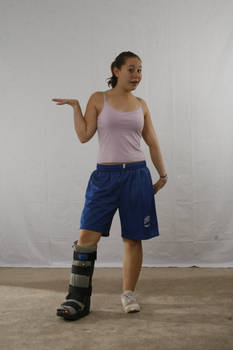 Girl in Cast Stock