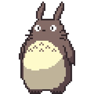 Totoro Pixel by damnireekrad on DeviantArt