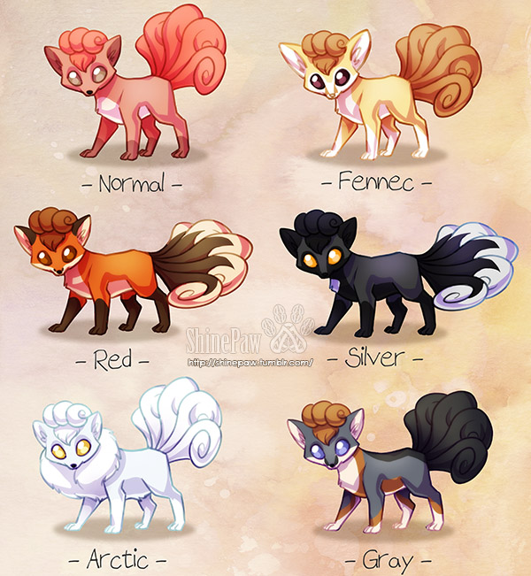 Vulpix variations by ShinePawArt on DeviantArt