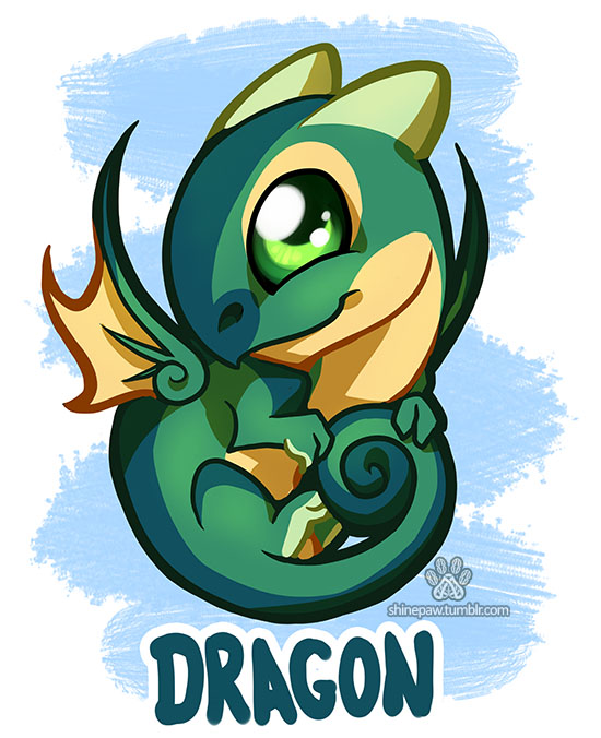 Animal alphabet - Dragon Chibi