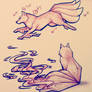 Kitsune pen sketches