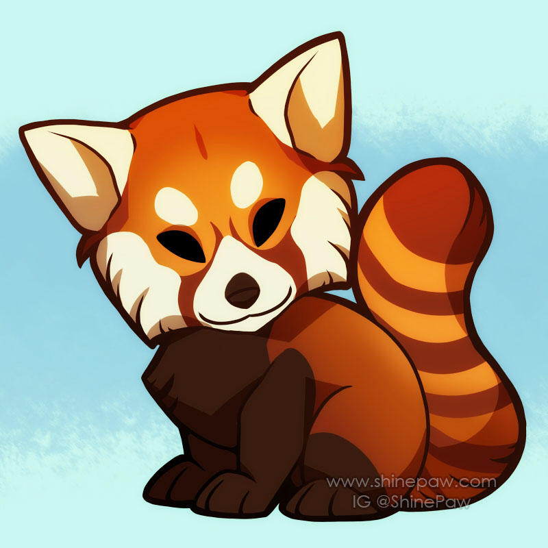 Red panda chibi by ShinePawArt on DeviantArt