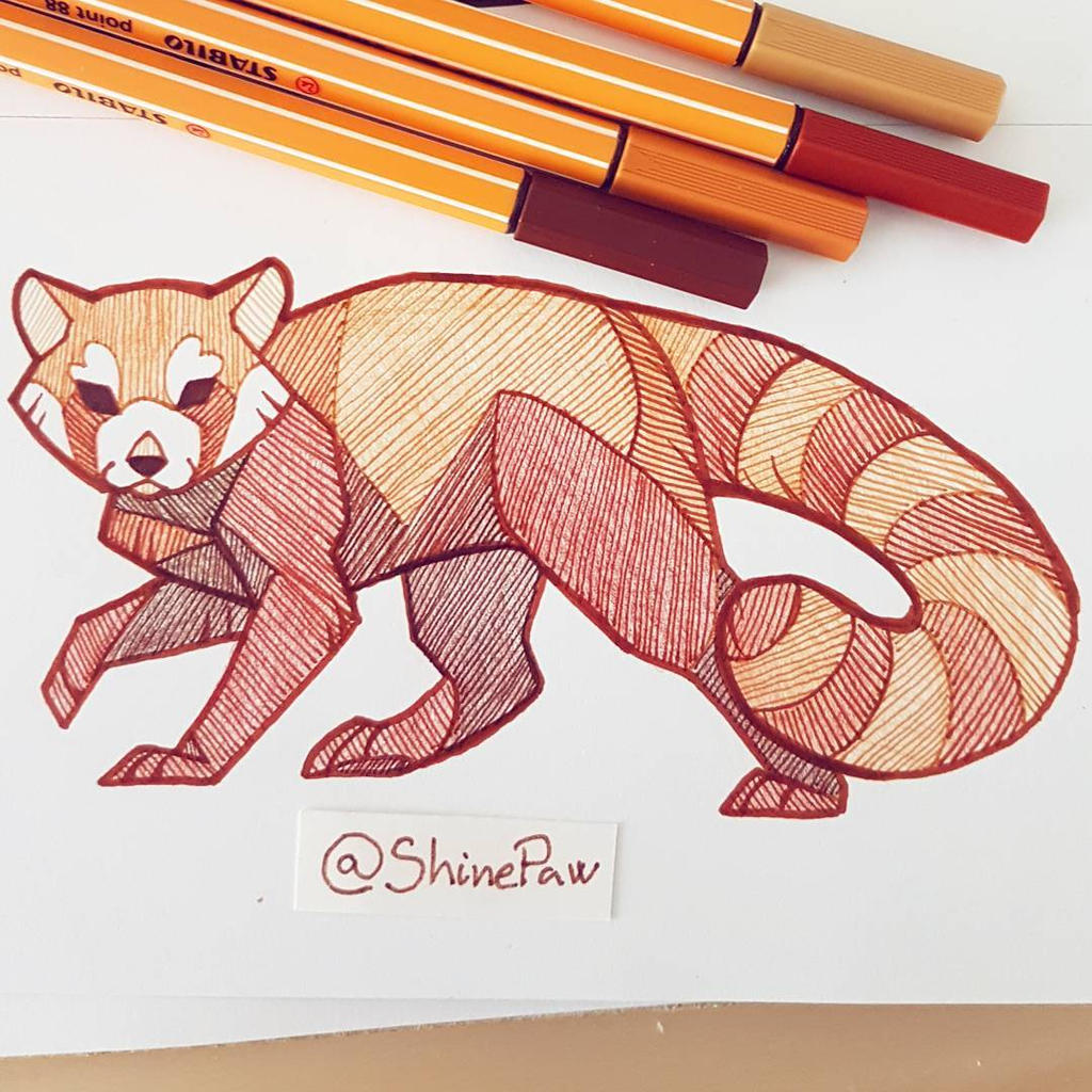 Red panda by ShinePawArt on DeviantArt