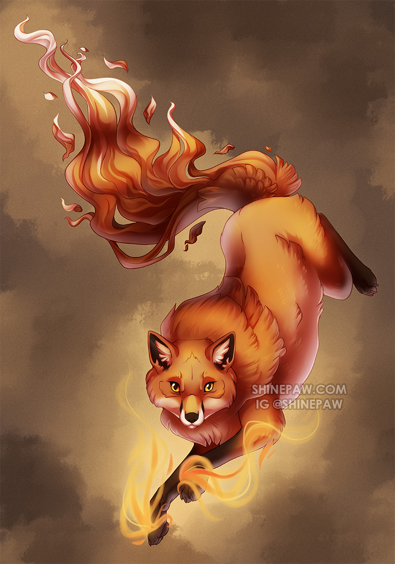 Spririt Fox Fox spirit - commission by ShinePawArt on DeviantArt