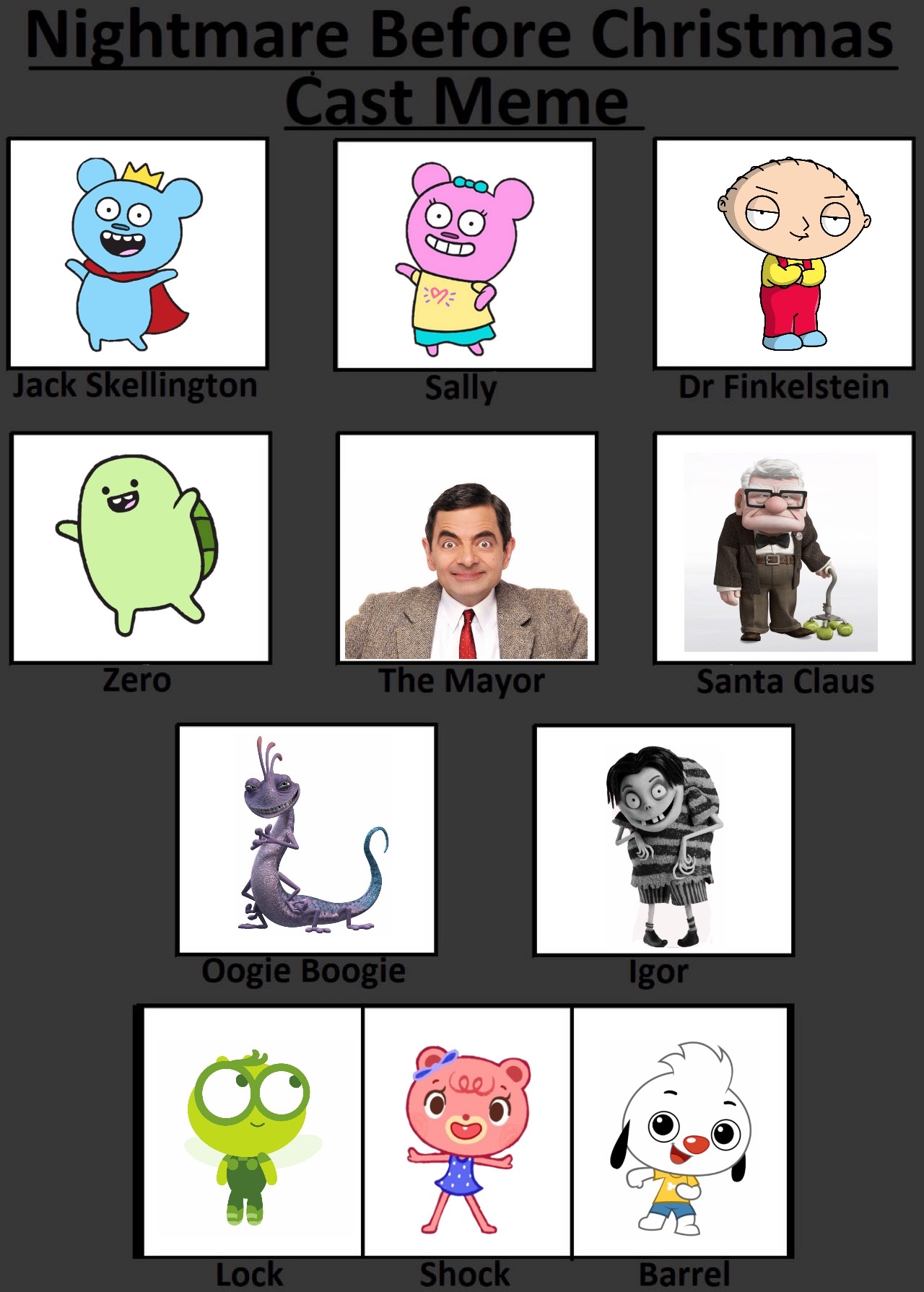 The Nightmare Before Christmas Cast Meme by RyderKitt on DeviantArt