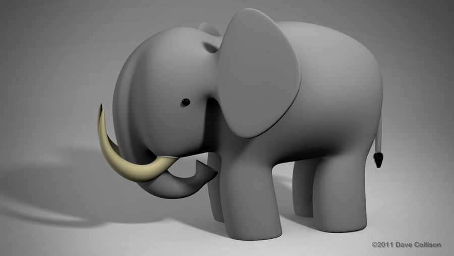 Simple Elephant by TheBigDaveC