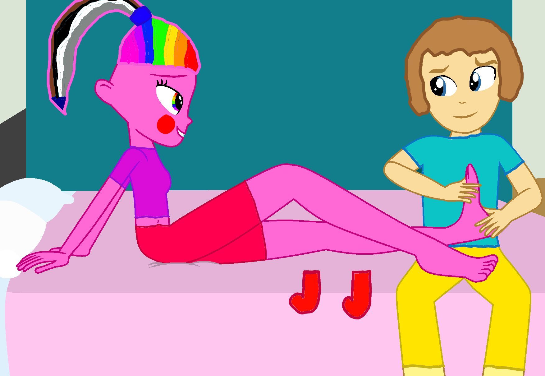 Deviantart Fidget Fidget Rubbing Rainbow Sparkle's Feet by Amazing-Fidget2621 on DeviantArt
