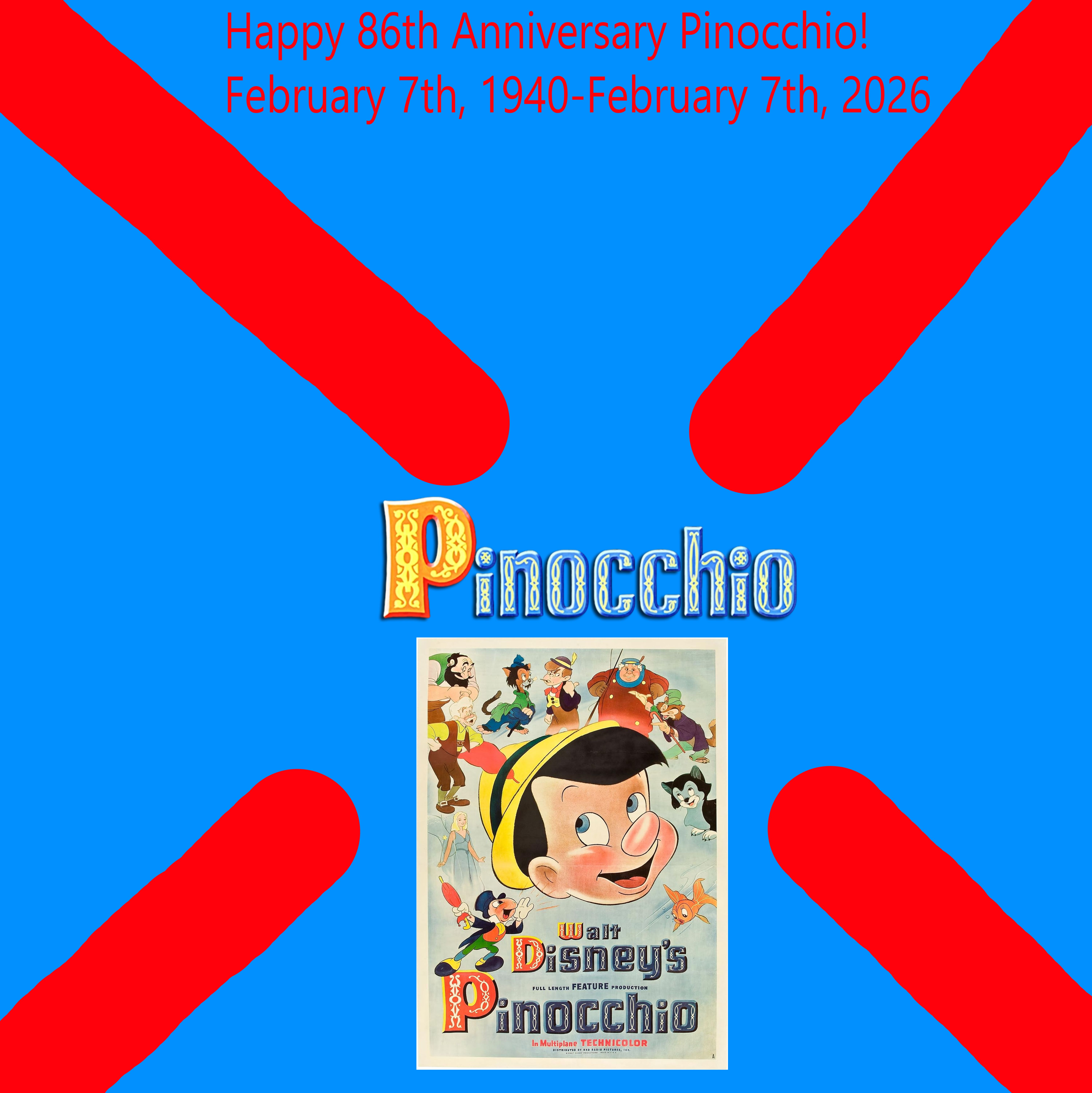 Pinocchio Sign Pinocchio 86th Anniversary Sign by Amazing-Fidget2621 on DeviantArt