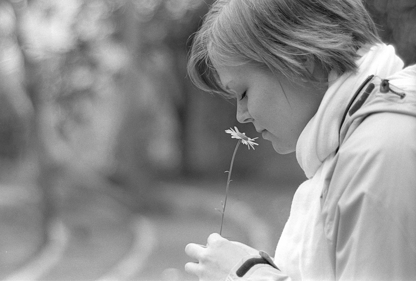 Ali with Flower