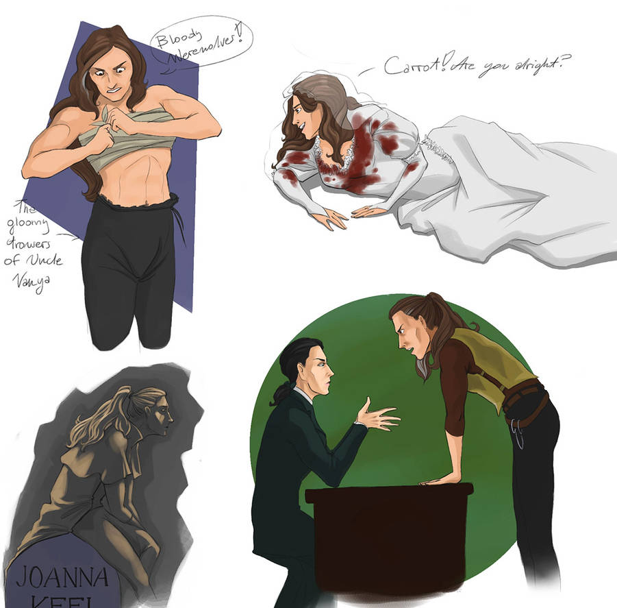 Fem!Vimes doodles 2 by CrocInCrocs