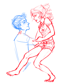 (unfinished) percabeth sketch