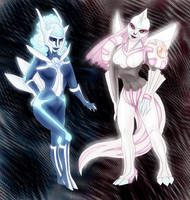 Dialga and Palkia Gijinka