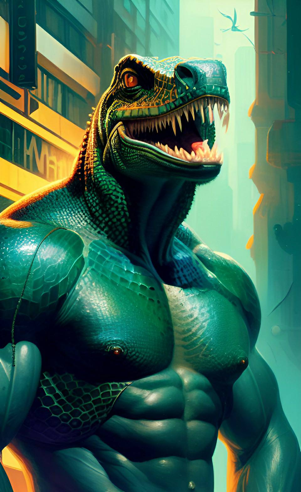 The Muscular Lizardfolk 6 by V8-AI on DeviantArt