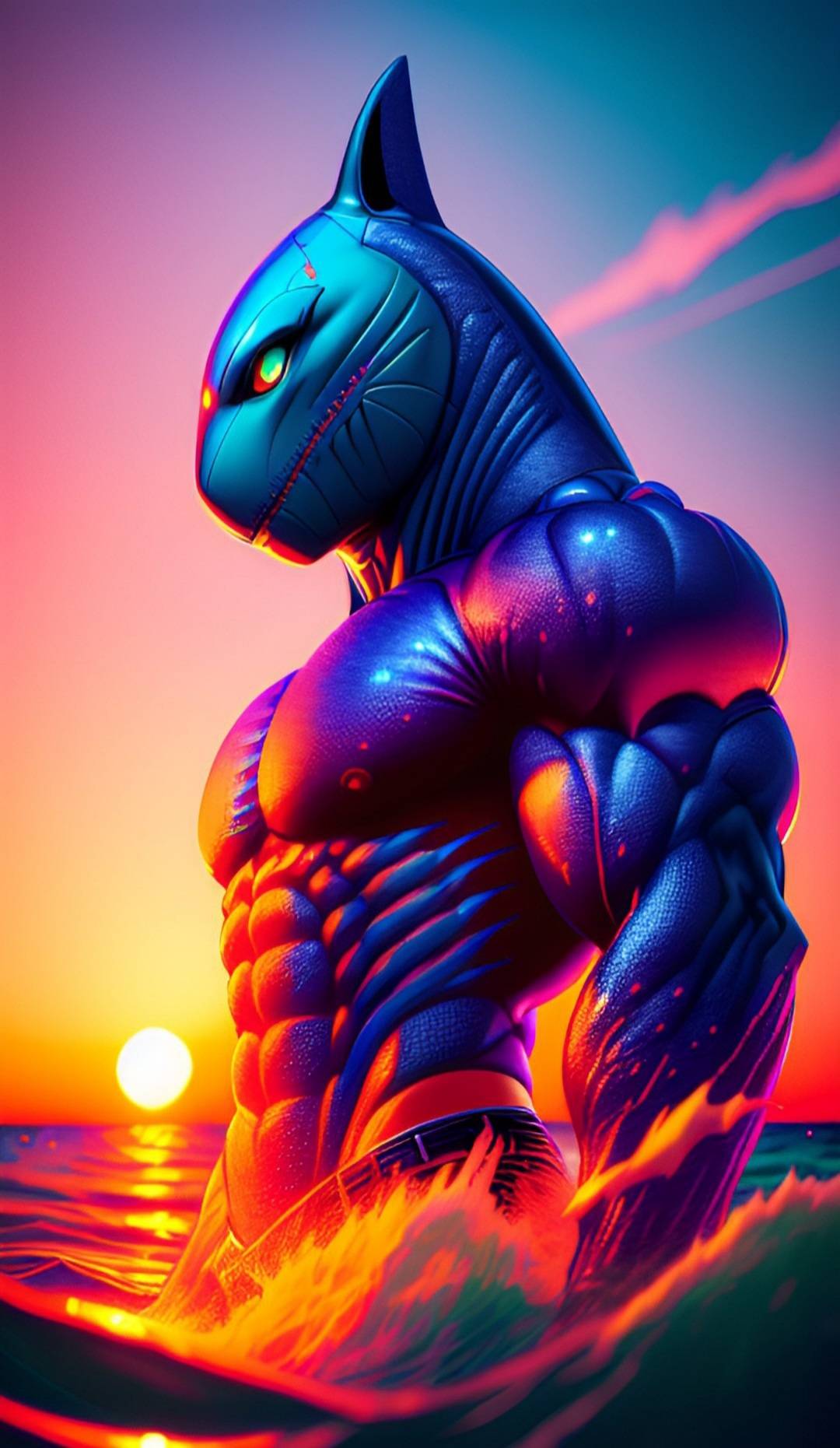 Shark Deviantart The Muscular Shark by V8-AI on DeviantArt
