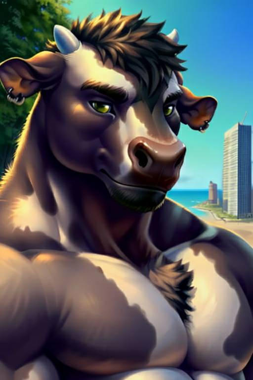Mussel Cow The Muscular Cow by V8-AI on DeviantArt