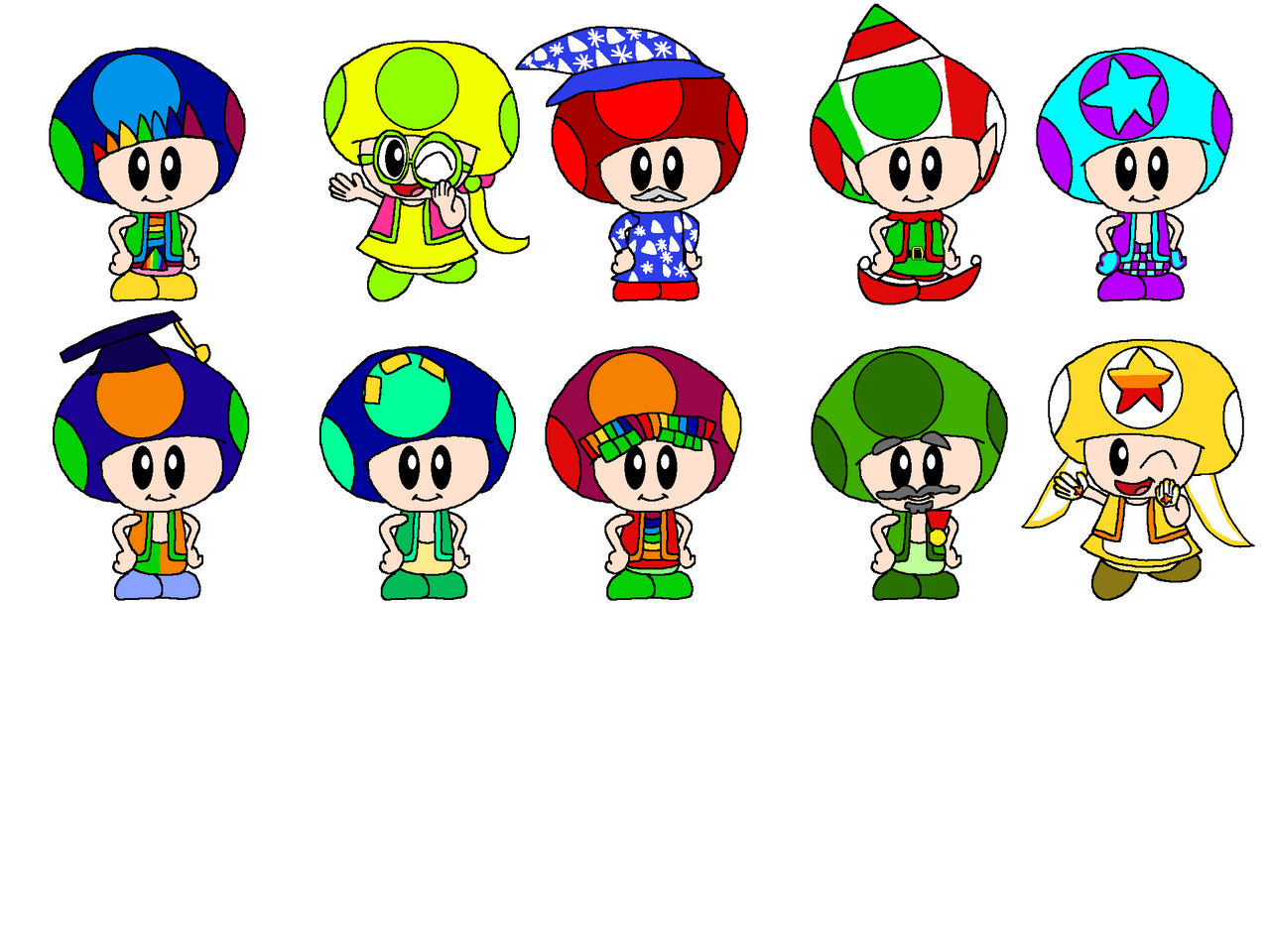 Numbertoads 21 to 30 by alexiscurry on DeviantArt