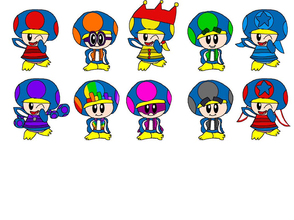 Numbertoads 1-10 in Penguin form by alexiscurry on DeviantArt
