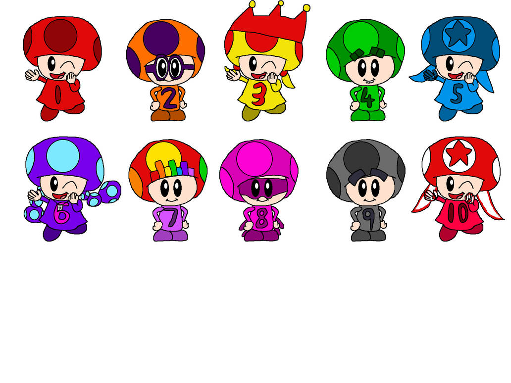 Numbertoads in pajamas by alexiscurry on DeviantArt