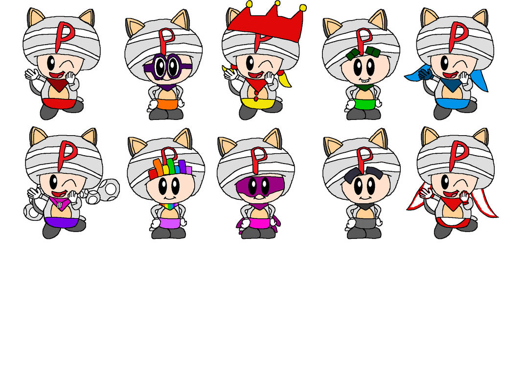 Numbertoads 1-10 in P flying Squirrel Form by alexiscurry on DeviantArt