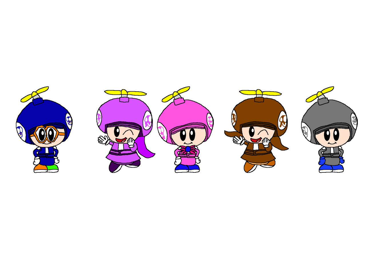 Numbertoads 6-10 in propeller form by alexiscurry on DeviantArt