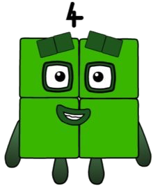 Numberblocks: Four 2D by alexiscurry on DeviantArt