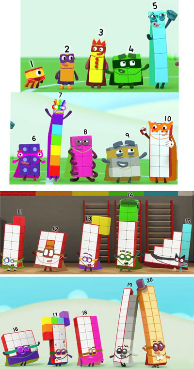 Numberblocks 1-20 as Superheroes by alexiscurry on DeviantArt