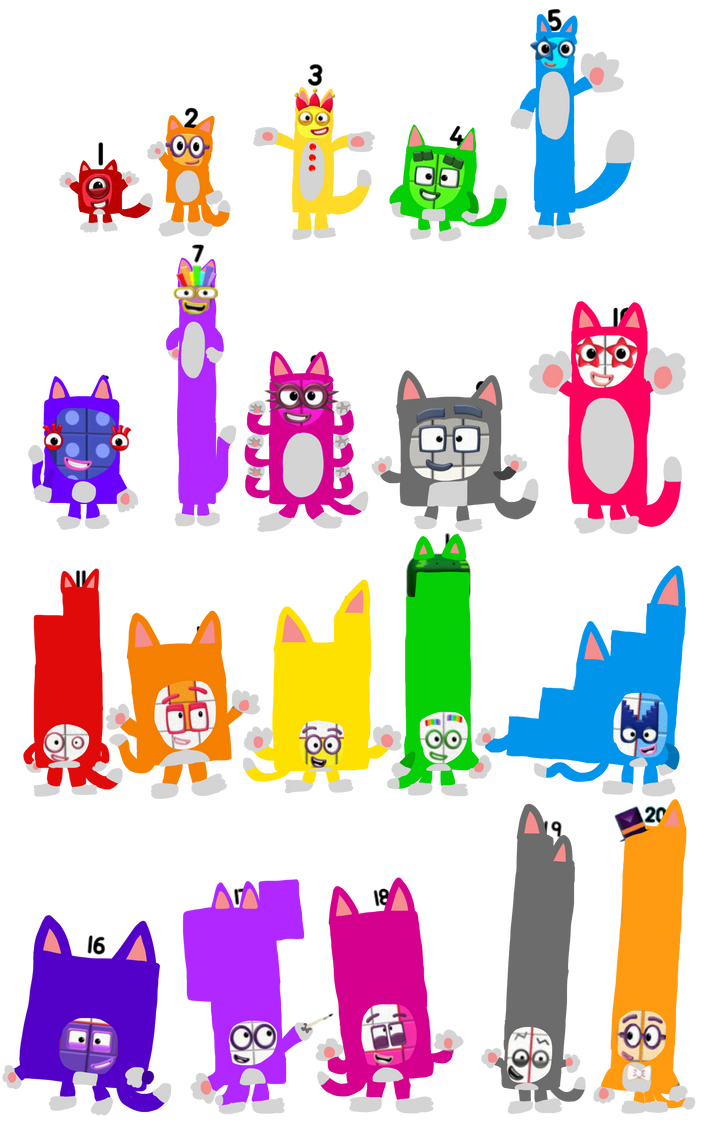 Cat Numberblocks by alexiscurry on DeviantArt