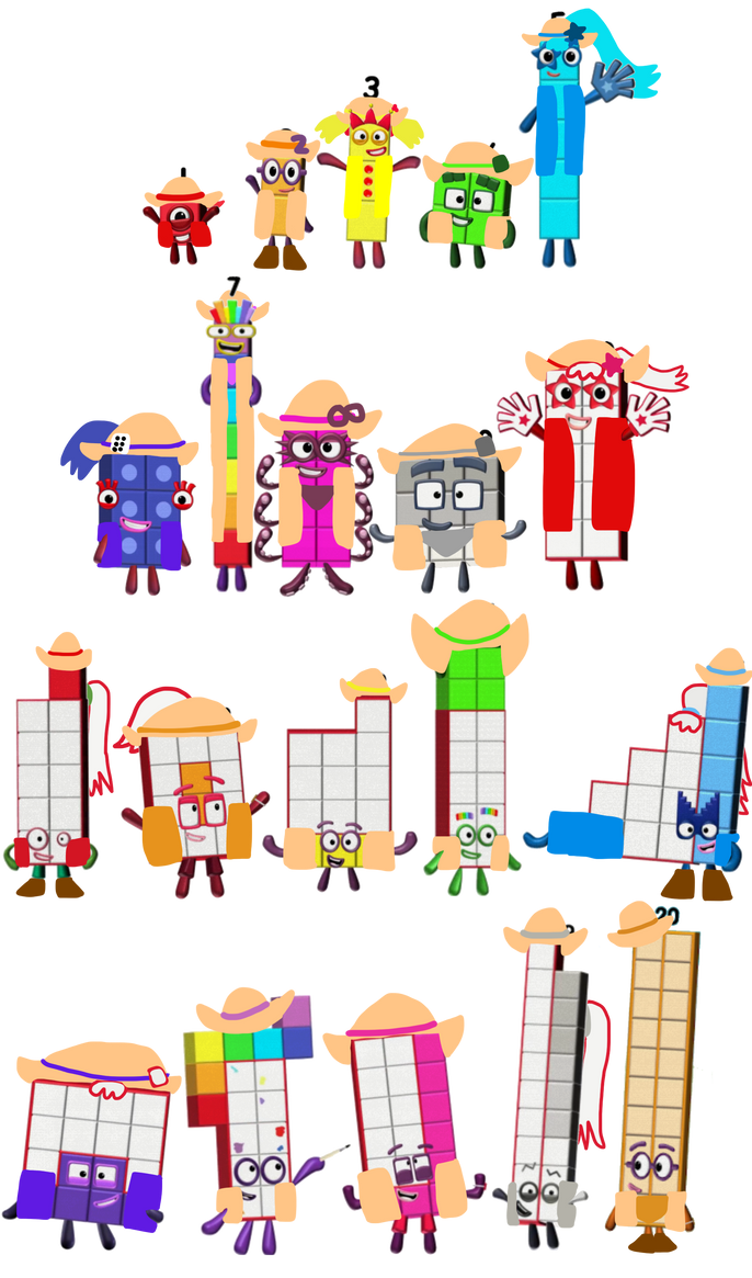 Number Blocks Running Deviantart Numberblocks as Cowboys and Cowgirls by alexiscurry on DeviantArt