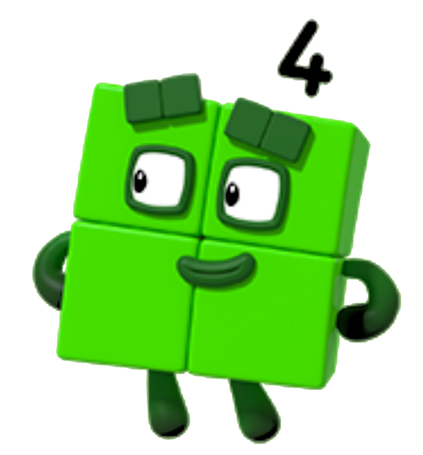 Numberblock Four (Cheery) by alexiscurry on DeviantArt