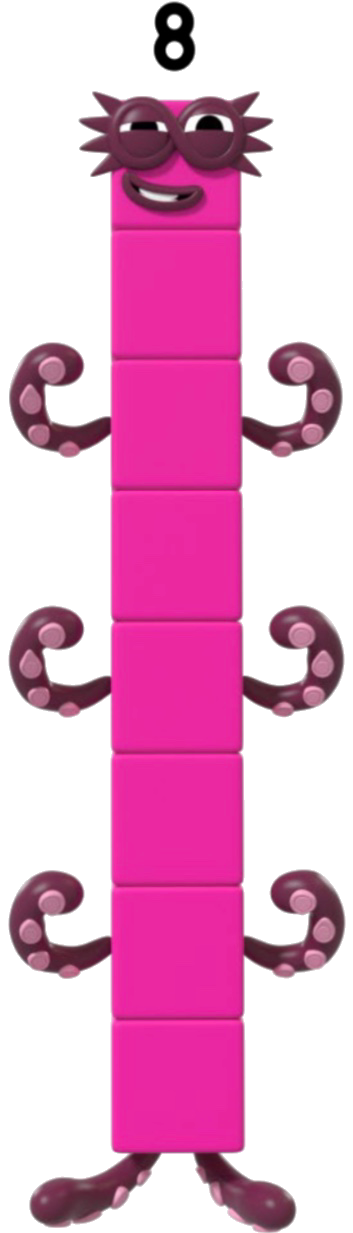 Numberblock Eight Standing Tall by alexiscurry on DeviantArt