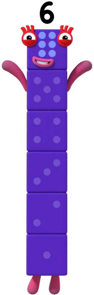 Numberblock Six Standing Tall by alexiscurry on DeviantArt