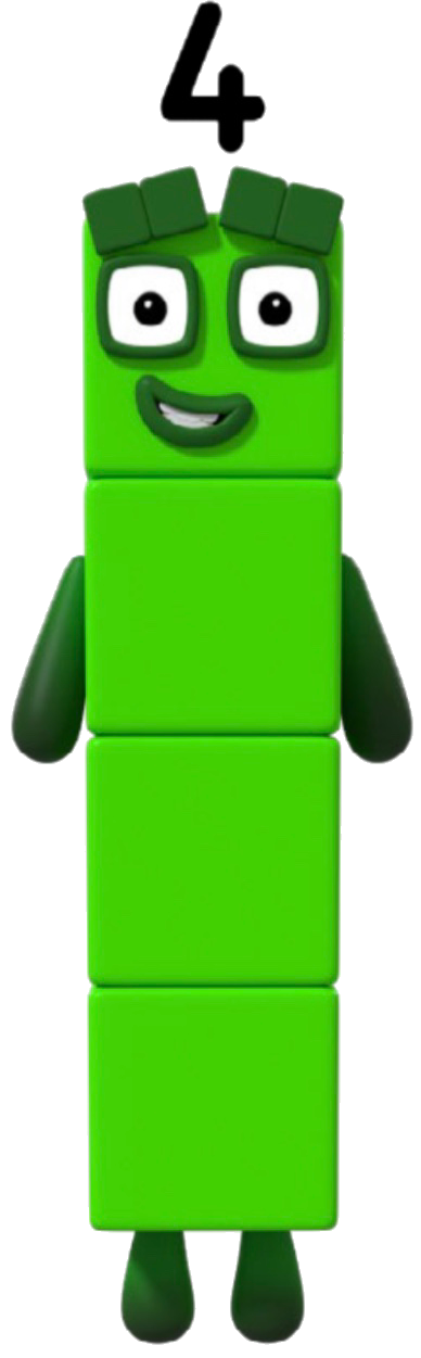 Numberblock Four Standing Tall by alexiscurry on DeviantArt