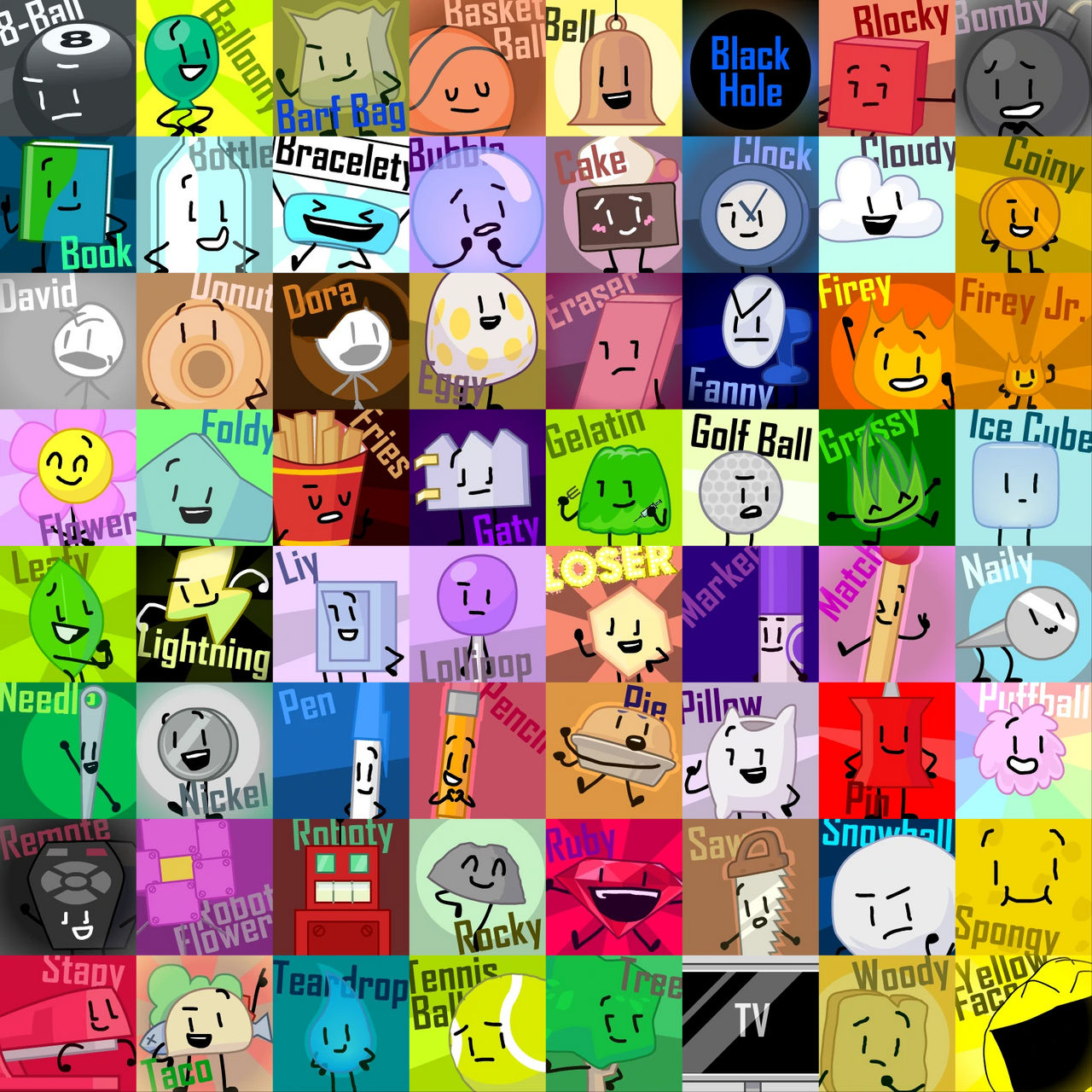 BFB Sorter Icons but its Alphabetical Order by alexiscurry on DeviantArt