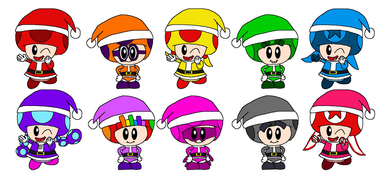 Christmas Numbertoads 1-10 by alexiscurry on DeviantArt