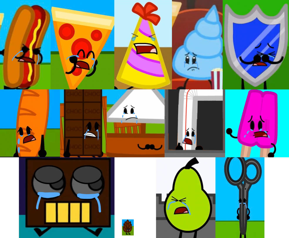 Brawl of the Objects Contestants crying by alexiscurry on DeviantArt