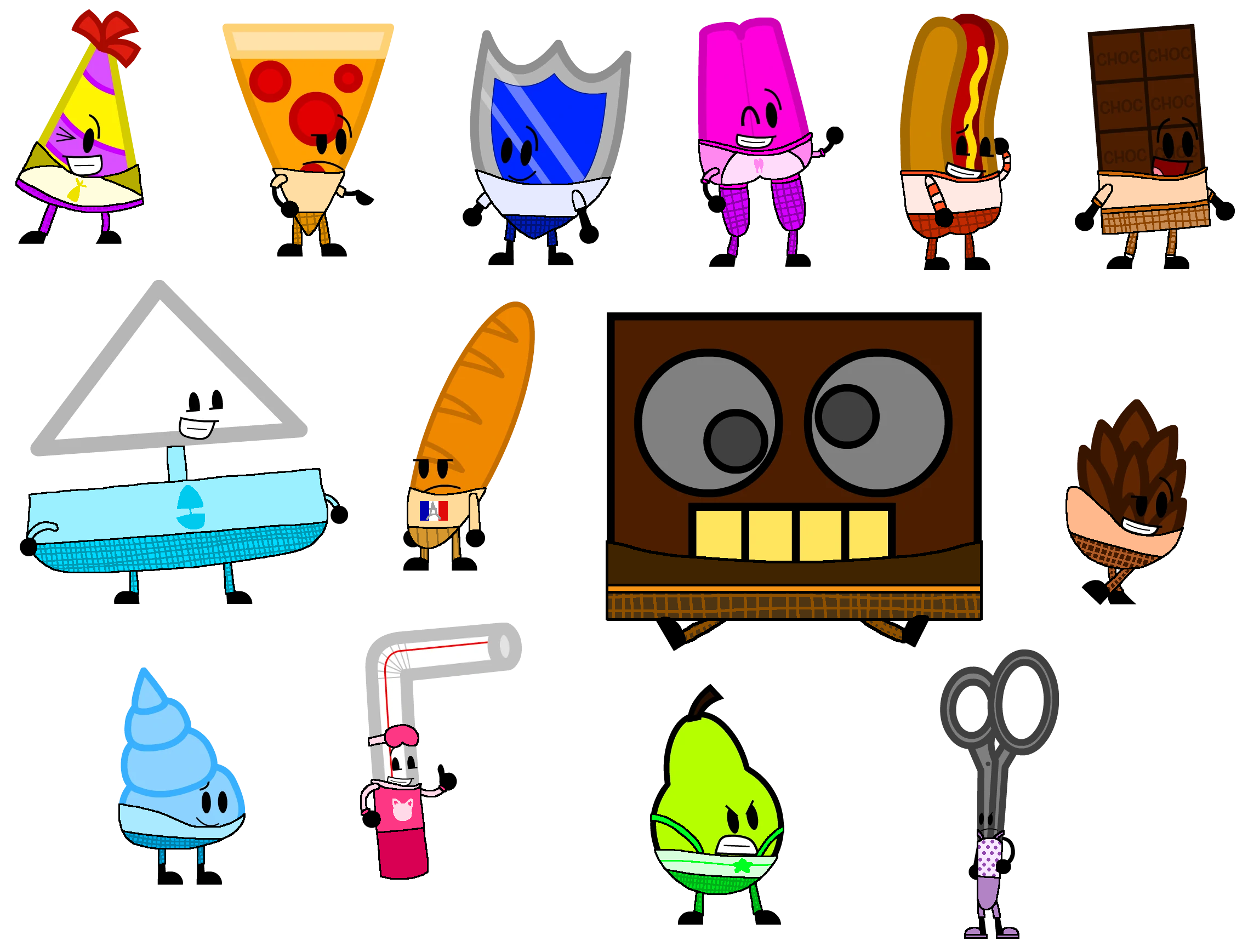 Brawl of the Objects Characters in Pajamas by alexiscurry on DeviantArt