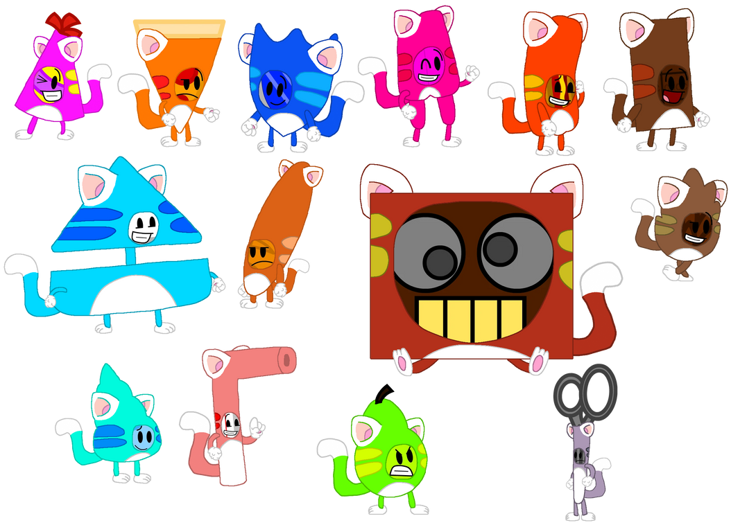 Brawl of the Objects Characters Cat Forms by alexiscurry on DeviantArt