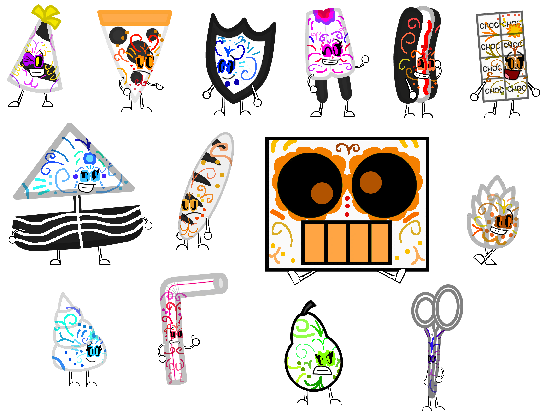 Brawl of the Objects Characters Necro Forms by alexiscurry on DeviantArt