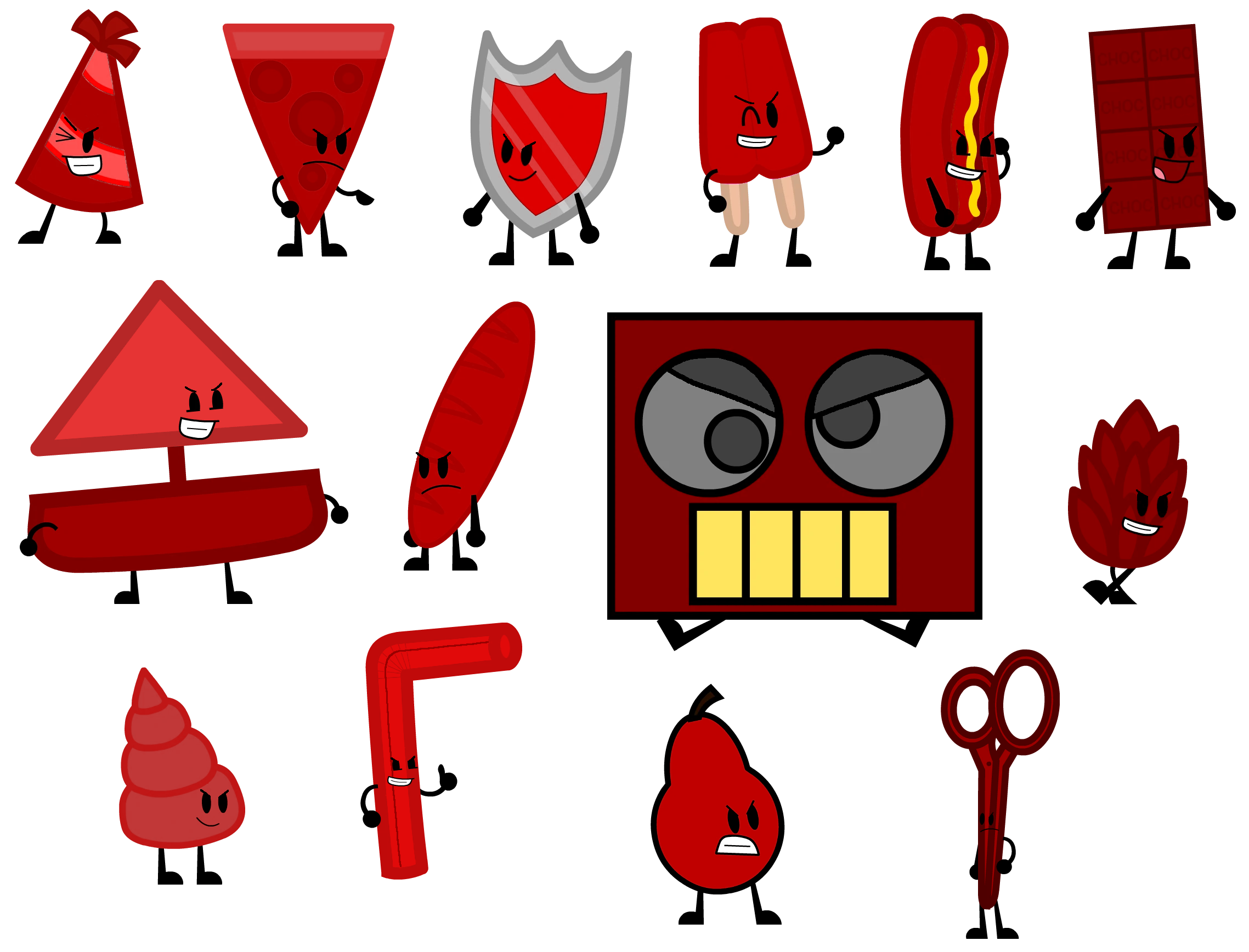 Angry Object Show. Deviantart Evil Brawl of the Objects Characters by alexiscurry on DeviantArt