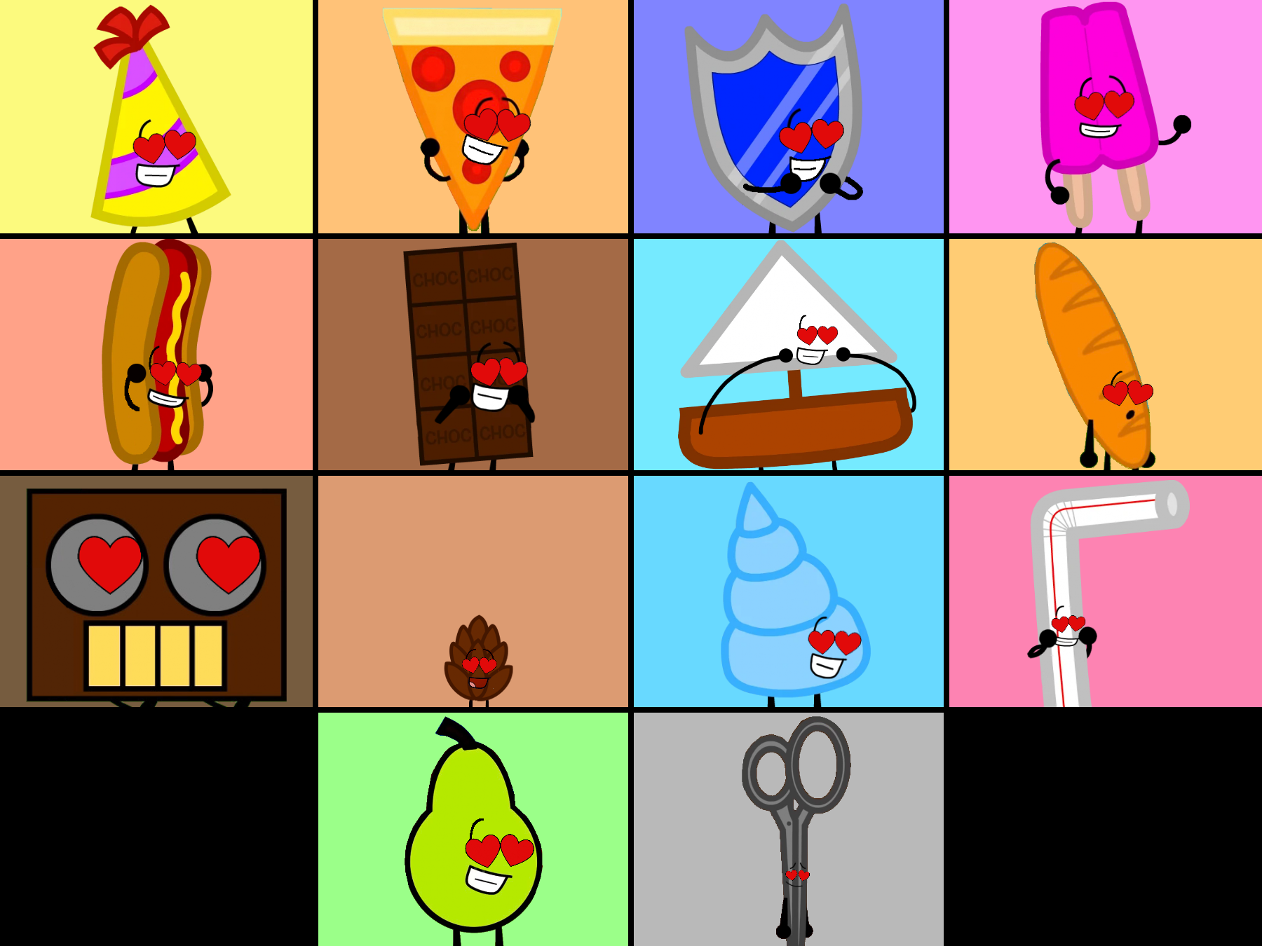 Brawl of the Objects Characters with Heart Eyes by alexiscurry on ...