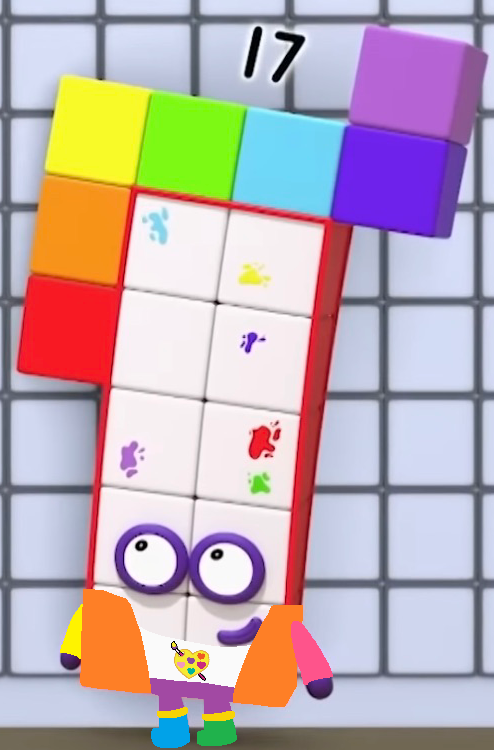 Numberblocks 17 won the drawing contest - Numberblocks fanmade coloring  story in 2023