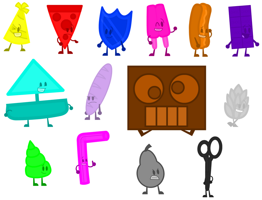Brawl of the Objects Characters with Colors by alexiscurry on DeviantArt