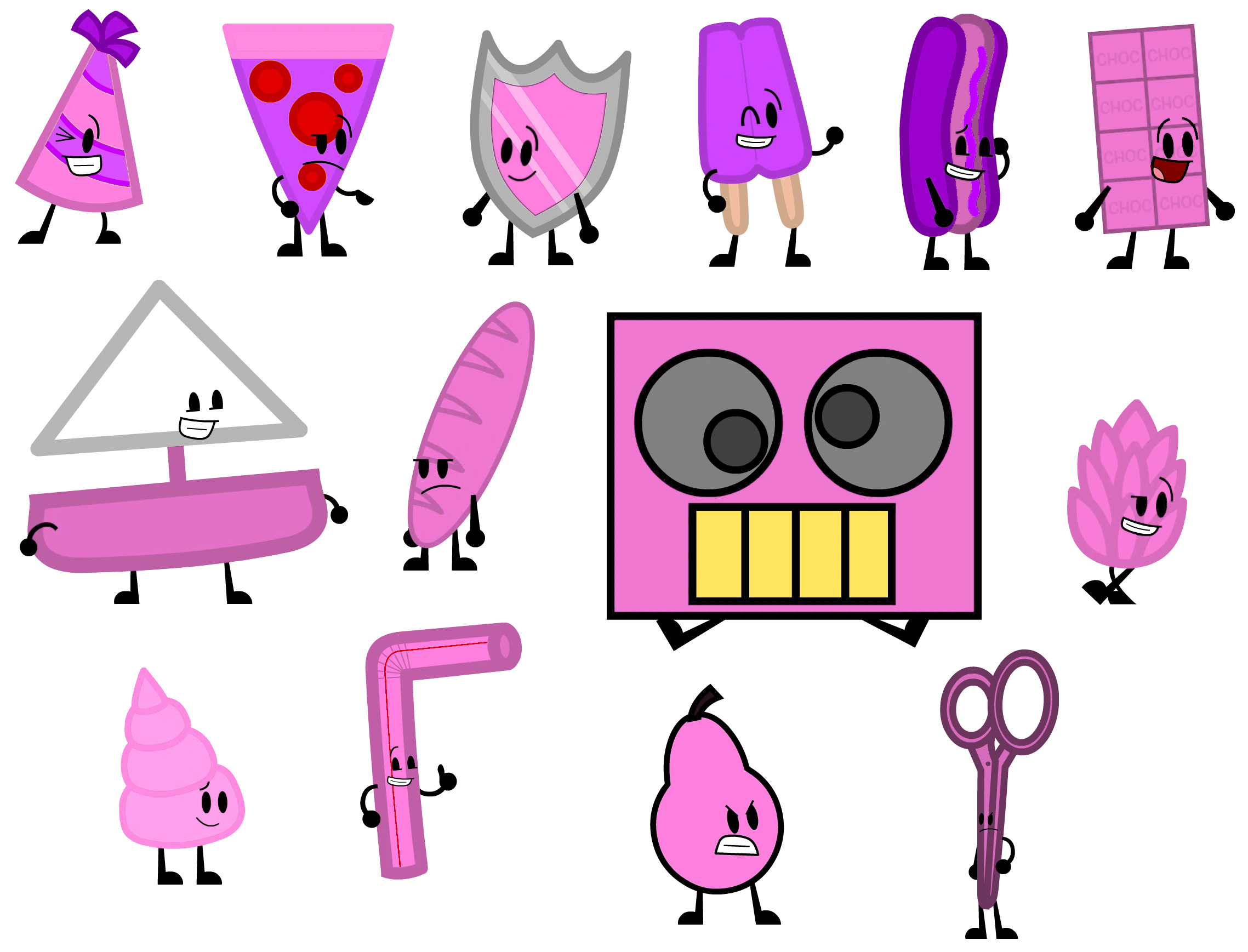 Object Brawl Hand Brawl of the Objects Characters Bubble Forms by alexiscurry on DeviantArt