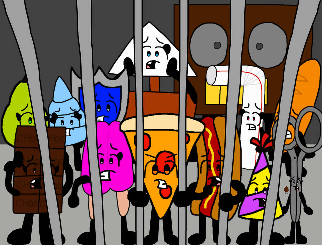 Brawl of the Objects Characters in a cage by alexiscurry on DeviantArt