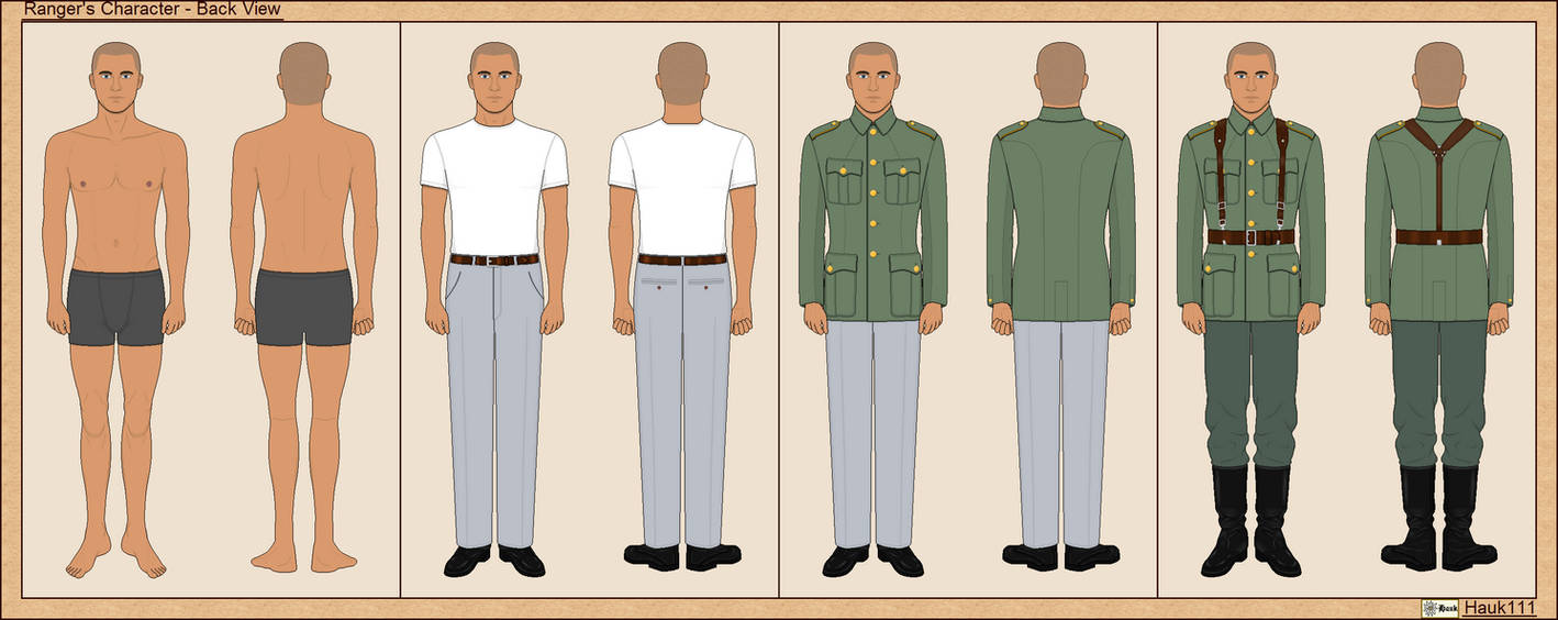 Ranger's Character - Back View by Hauk111 on DeviantArt