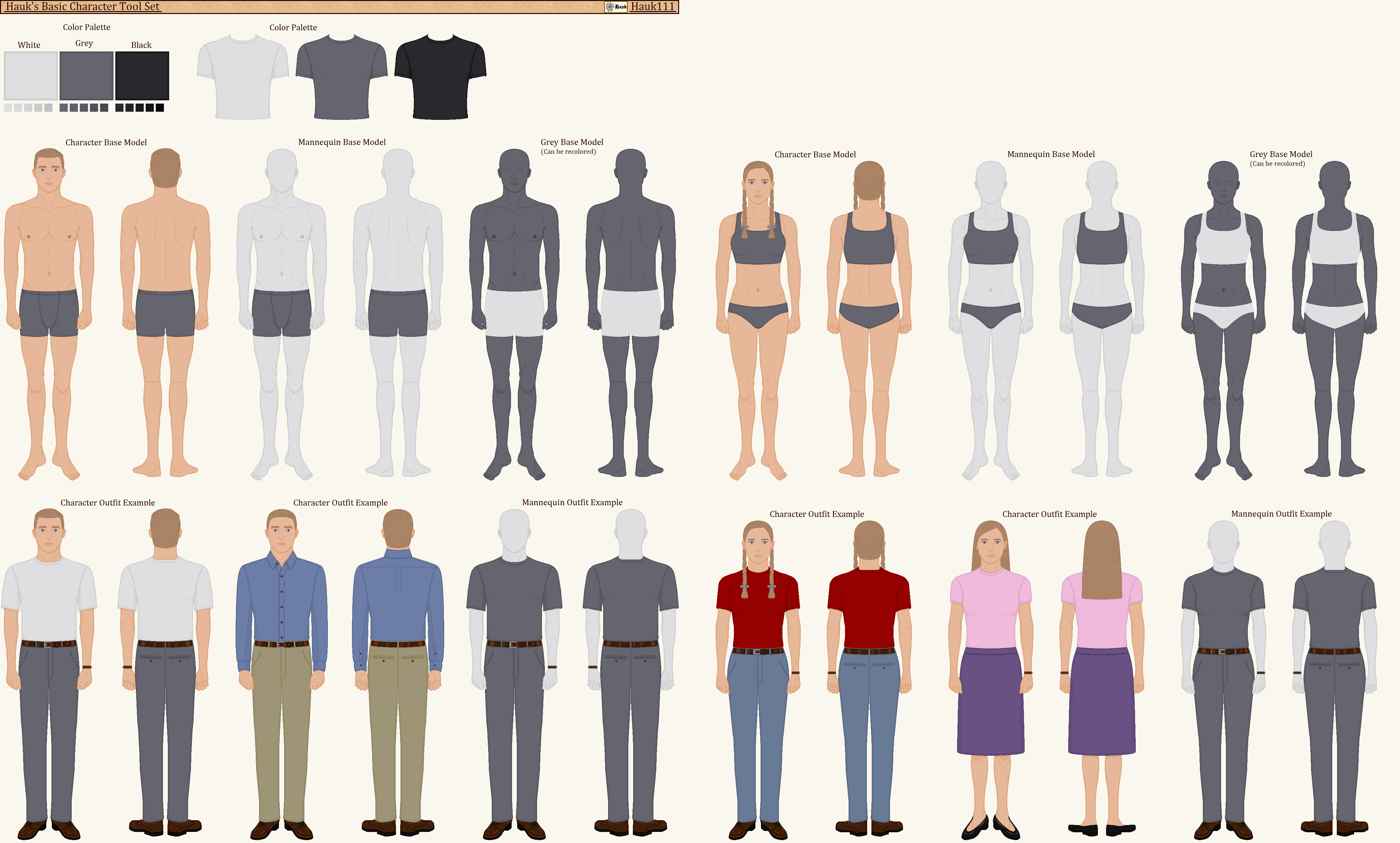 Basic Character Support Basic Character Tool Set by Hauk111 on DeviantArt