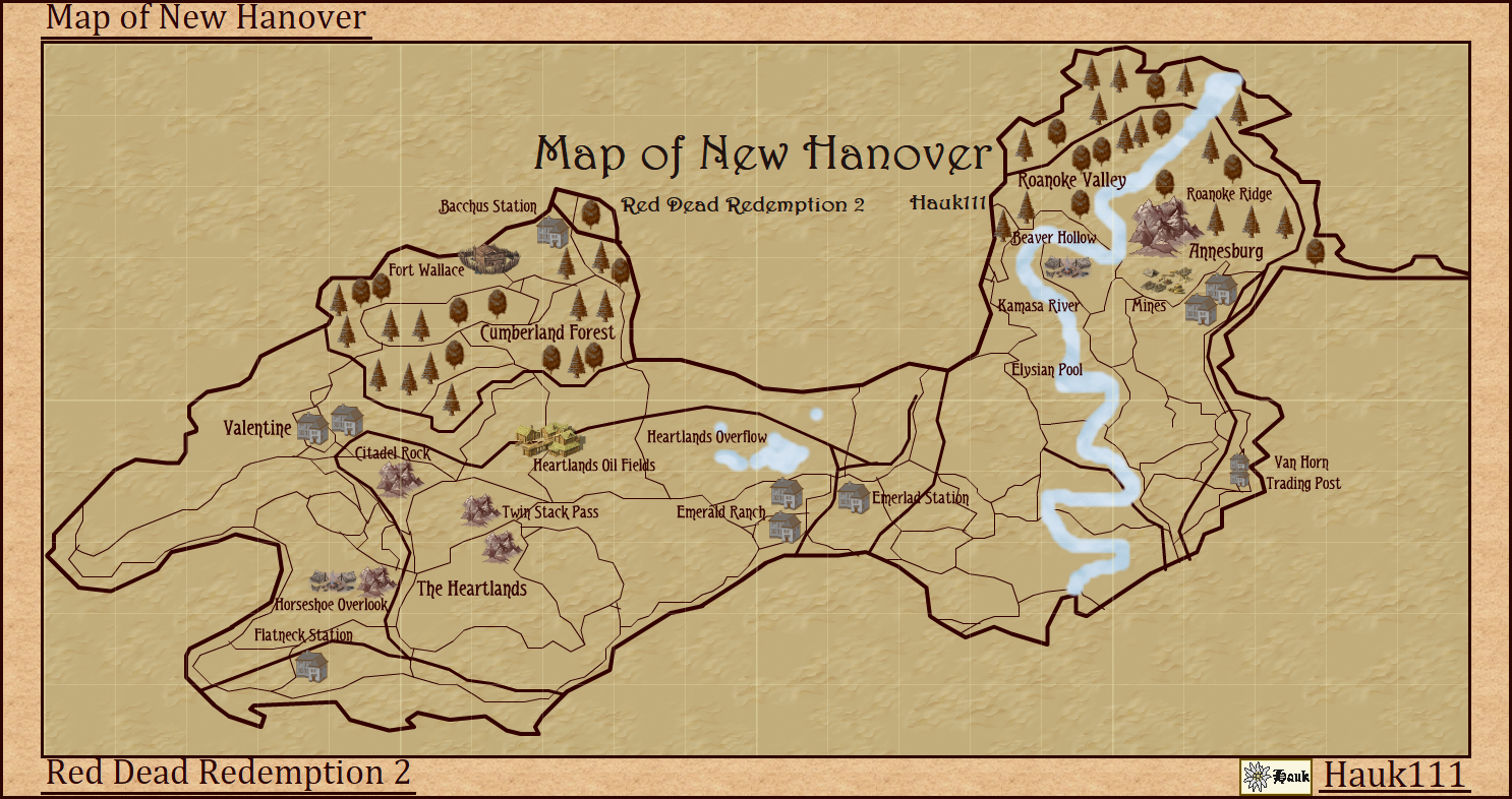 RDR2 - New Hanover Map by Hauk111 on DeviantArt