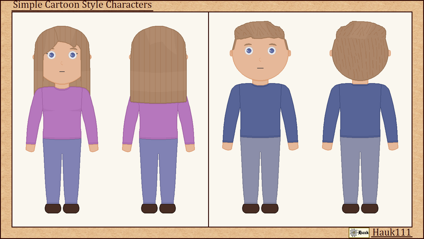 Simple Cartoon Style Characters by Hauk111 on DeviantArt