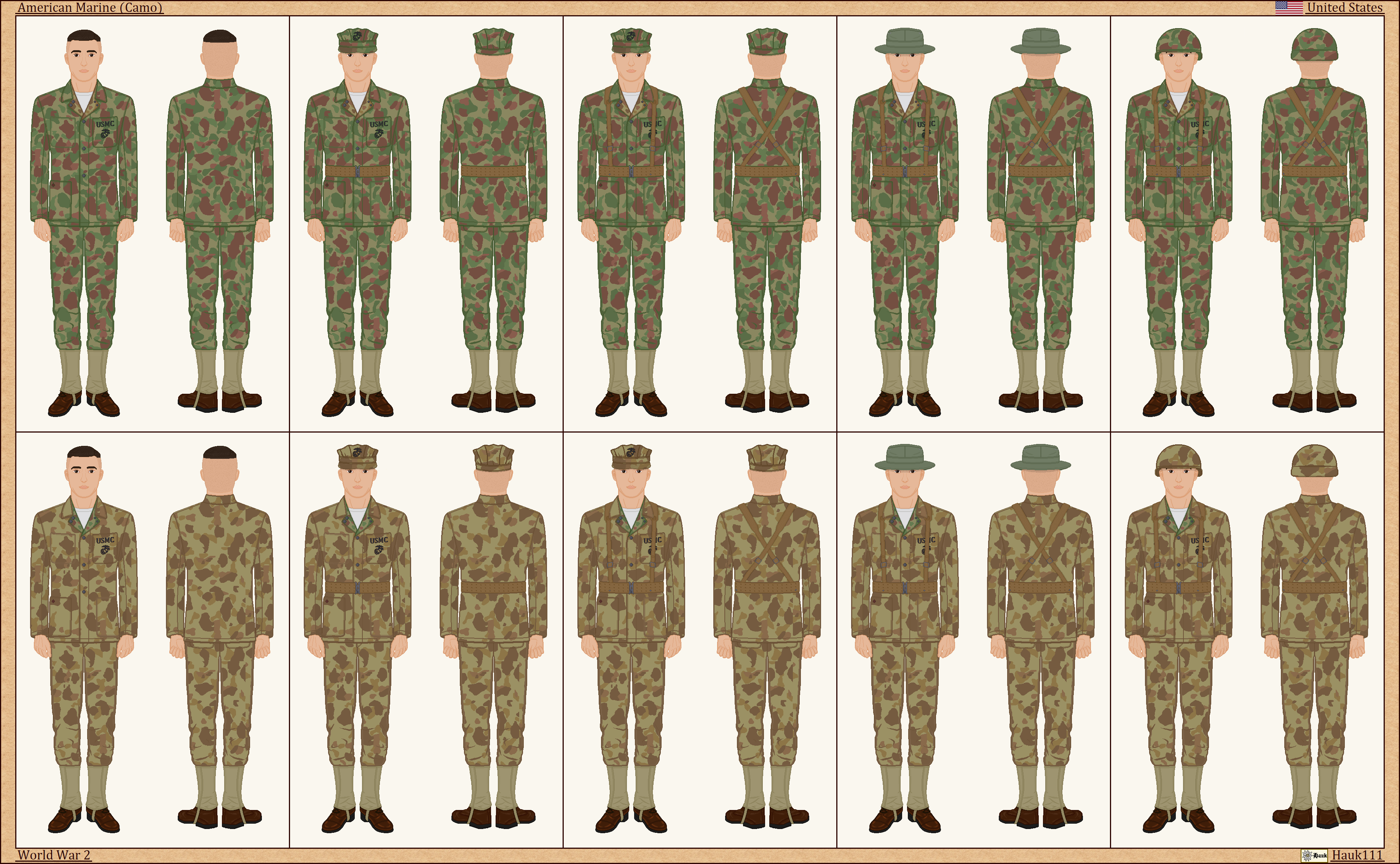 Usmc Patterns WW2 - American Marines (Camo) by Hauk111 on DeviantArt